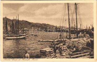 Tenerife, Santa Cruz de Tenerife; Puerto / port, sailing vessels (from postcard booklet) (EK)
