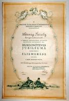 1922 Díszes bányász oklevél