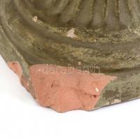 Kossuth Lajos mellszobor, terrakotta, olvashatatlan pecséttel jelzett a hátoldalán, sérült, m: 29 cm