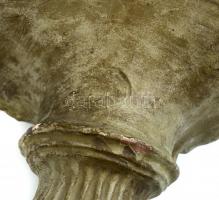 Kossuth Lajos mellszobor, terrakotta, olvashatatlan pecséttel jelzett a hátoldalán, sérült, m: 29 cm