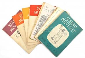 1948-1951 Szabad Művészet 8 száma, kettőről a borító levált.