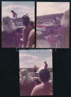 1984 össz. 9 db nudista találkozón készült fénykép, 12x8,5 cm