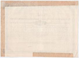 Budapest 1876. "Győr-sopron-ebenfurti vasut" részvénye 200Ft-ról, magyar és német nyelven,...