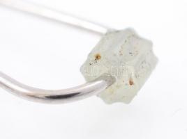 Ezüst(Ag) rombuszos fülbevalópár, jelzett, h: 4 cm, nettó: 2,16 g