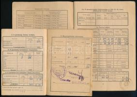 cca 1944 Gazdakönyv, Ókécske, néhány bejegyzéssel, kissé foltos borítóval + 1954-56 beadási könny