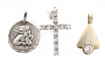 Ezüst(Ag) medál, 3 db, jelzéssel és jelzés nélkül, bruttó: 6,4 g