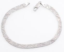 Ezüst(Ag) mintás kígyó karkötő, jelzett, h: 18,5 cm, nettó: 4,43 g