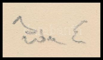 Szász Endre (1926-2003): Női alak. Ofszet, papír, utólagos jelzéssel, paszpartuban, 18×10 cm