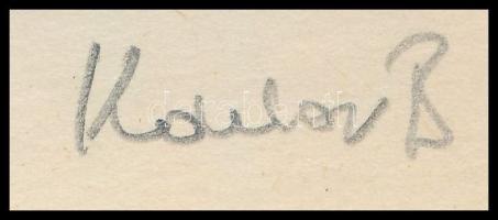 Kondor Béla (1931-1972): Áldás, fametszet, papír, jelzés nélkül, 11x14 cm paszpartuban