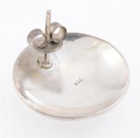 Ezüst(Ag) kerek matt fülbevalópár, jelzett, d: 2 cm, nettó: 5,07 g