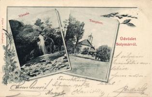 Solymár vízesés, templom