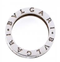 Ezüst(Ag) sokköves gyűrű, Bulgari jelzéssel, méret: 51, bruttó: 6,78 g