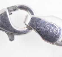 Ezüst(Ag) karkötő, Bulgari jelzéssel, h: 18 cm, bruttó: 7,27 g