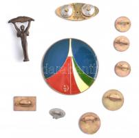 1980. A szovjet-magyar közös űrrepülésre kiadott jelvénysorozat (8x) közte "A Magyar Népköztárs...