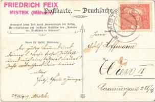 Heilgruss zum Jahreswechsel! Bund Deutschen in Böhmen / New Year greeting art postcard. litho s: H. ...
