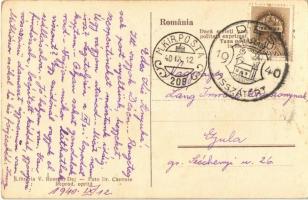 1940 Dés, Dej; Gara, Podul de C. F. peste Somes / vasútállomás, Szamos híd / railway station, bridge...