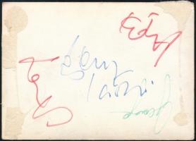 Az Omega együttes tagjai által aláírt fotó 6x9 cm,