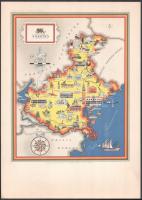 cca 1940 Galleria delle Regioni 18  olasz tartomány leírása kiadvány, sérült hátsó borítóval. Színes...