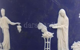 Tunstall angol keksz tartó edény. Biszkvit porcelán, belül mázas. Jelzett, minimális kopással. d: 11...