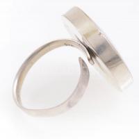 Ezüst(Ag) gyűrű, állítható méret, jelzett, kis deformációval, bruttó: 9,33 g