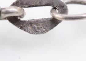 Ezüst(Ag) nyaklánc, kereszt medállal, jelzett, h: 50 cm, nettó: 12,62 g