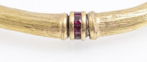 Aranyozott ezüst(Ag) karperec, jelzés nélkül, bruttó: 31,2 g