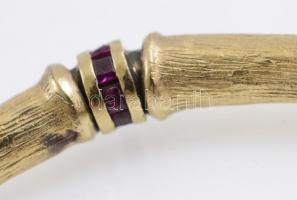 Aranyozott ezüst(Ag) karperec, jelzés nélkül, bruttó: 31,2 g