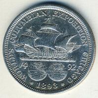 USA 1893. 1/2$ Ag "Columbian - hajó" T:2/3+