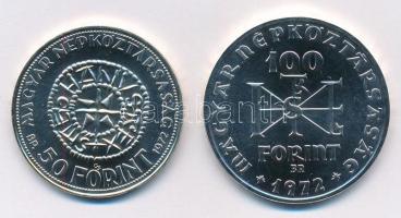 1972. 50Ft Ag + 100Ft Ag "Szent István" pár T:BU Adamo EM38; EM39