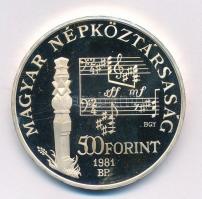 1981. 500Ft Ag "Bartók Béla" T:1- (PP) Adamo EM62