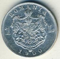 Románia 1900. 1L Ag T:2-/3+ k