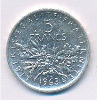 Franciaország 1963. 5Fr Ag T:2  France 1963. 5 Francs Ag C:XF