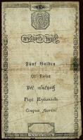1806. 5G Wiener Stadt Banco Zettel T:III-/IV