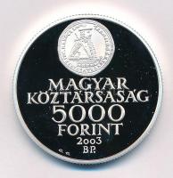 2003. 5000Ft Ag "Rákóczi szabadságharc 300. évfordulója" tanúsítvánnyal T:PP fo. Adamo EM1...