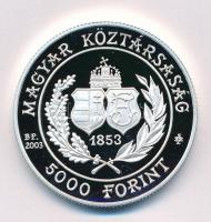 2003. 5000Ft Ag "150 éves a Budapesti Filharmóniai Társaság" kapszulában, tanúsítvánnyal T...