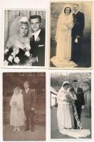 21 db VEGYES fotó képeslap: esküvők / 21 mixed photo postcards: weddings