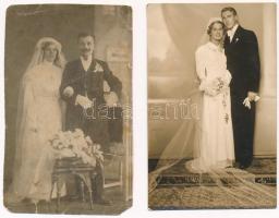 21 db VEGYES fotó képeslap: esküvők / 21 mixed photo postcards: weddings