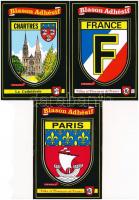 3 db MODERN matricás francia képeslap / 3 modern French postcards with stickers