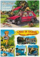 5 db MODERN német humoros grafikai motívum képeslap / 5 modern German humorous graphic motive postcards