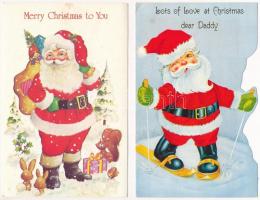 29 db MODERN karácsonyi motívum képeslap Mikulással / 29 modern Christmas greeting postcards with Sa...