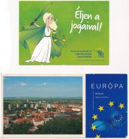 4 db MODERN használatlan magyar Európai Uniós propaganda képeslap / 4 modern unused Hungarian propaganda postcards about the European Union