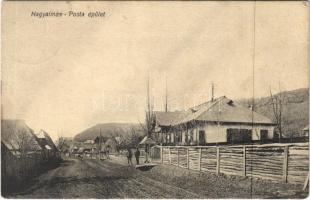 Nagyalmás, Almasu Mare; Posta épület, utca. Papp Antal kiadása / post office, street (fa)