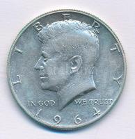 Amerikai Egyesült Államok 1964. 1/2$ Ag Kennedy T:2 ph. USA 1964. 1/2 Dollar Ag Kennedy C:XF edge error Krause KM#202