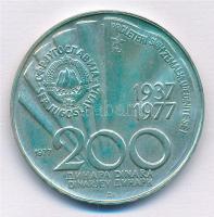 Jugoszlávia 1977. 200D Ag "Tito 85. születésnapja" T:1-,2 patina 
Yugoslavia 1977. 200 Di...