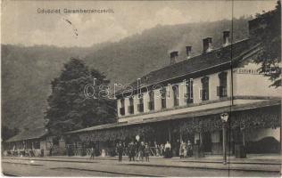 1914 Garamberzence, Hronská Breznica; vasútállomás / railway station (EK)