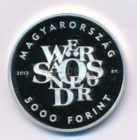 2013. 5000Ft Ag "Weöres Sándor" kapszulában, tanúsítvánnyal T:PP