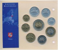 Litvánia 1991-2001. 1c-5L (9xklf) "Európa utolsó pénzei" vákuumcsomagolt forgalmi szett T:...