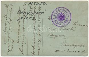 SM Tb 50 T (ex Kaiman) osztrák-magyar haditengerészet Kaiman-osztályú torpedónaszádja, fényszóró jel...