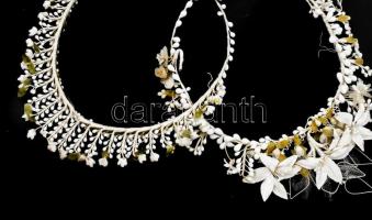 XX. sz. eleje: esküvői menyasszonyi tiara és glaszé kesztyű