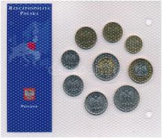 Lengyelország 1994-2004. 1gr-5Zl (9xklf) "Európa utolsó pénzei" vákuumcsomagolt forgalmi s...